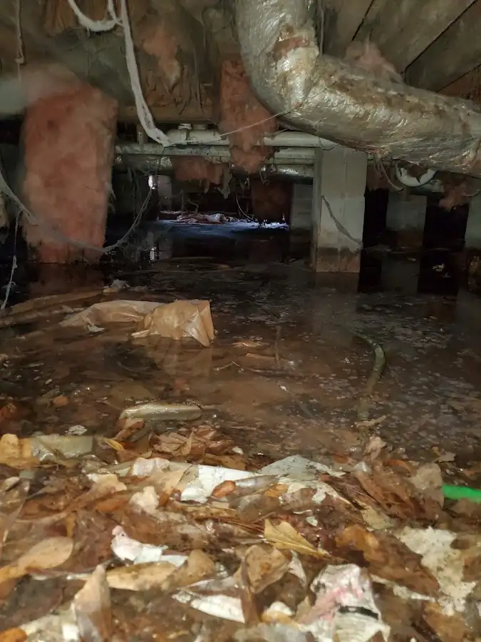 Crawl space flood assessment for Commercial Water Damage Restoration in Little Falls